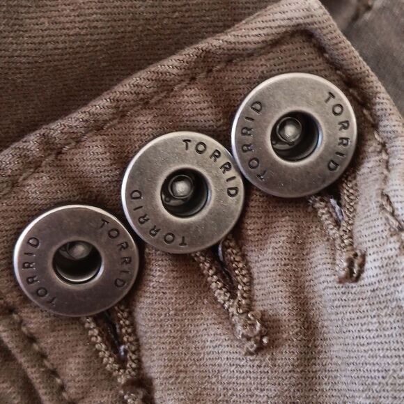 Torrid Super Soft Jeggings Five Pocket Olive Green - Picture 10 of 10